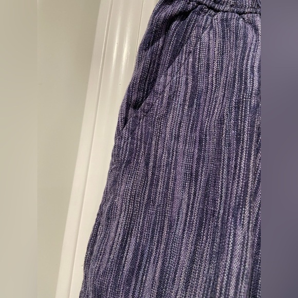 NWT Time & Tru Size S Blue Linen Blend Comfy Pull On Drawstring Shorts Pockets - Picture 5 of 16